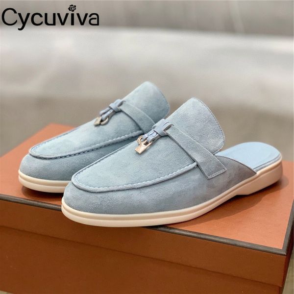 slippers summer walk slides suede wrap toe half women metal lock tassel flat mules comfortable casual shoes for 230421, Black
slippers summer walk slides suede wrap toe half women metal lock tassel flat mules comfortable casual shoes for 230421, Black