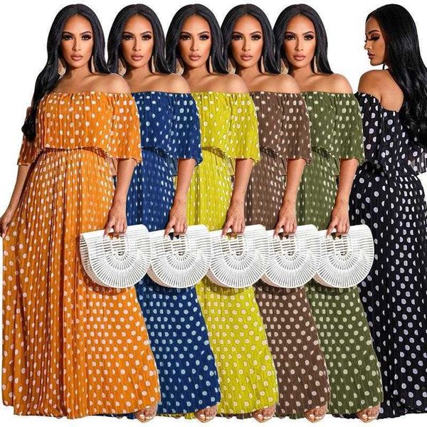 22385 summer dress dotted prints fashion casual long plus size womens clothes, Black;gray
22385 summer dress dotted prints fashion casual long plus size womens clothes, Black;gray