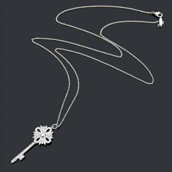 luxury key full diamond necklace female stainless steel couple designer diamond pendant christmas gift accessories whole with 270g, Silver
luxury key full diamond necklace female stainless steel couple designer diamond pendant christmas gift accessories whole with 270g, Silver