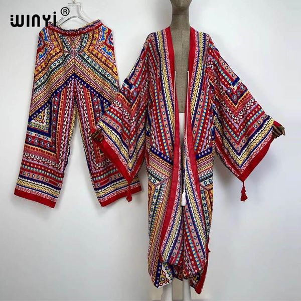 pants winyi twopiece suit kimono straight leg pants bohemian printed over size star dress women elastic floor length new kaftan, White
pants winyi twopiece suit kimono straight leg pants bohemian printed over size star dress women elastic floor length new kaftan, White