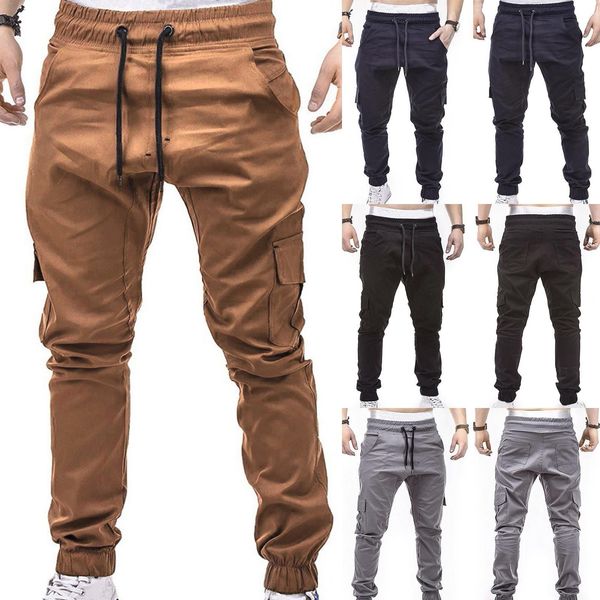pants men's clothing solid color drawstring waist trousers cropped multipocket overalls thin male men beam feet cargo pants for daily, Black
pants men's clothing solid color drawstring waist trousers cropped multipocket overalls thin male men beam feet cargo pants for daily, Black