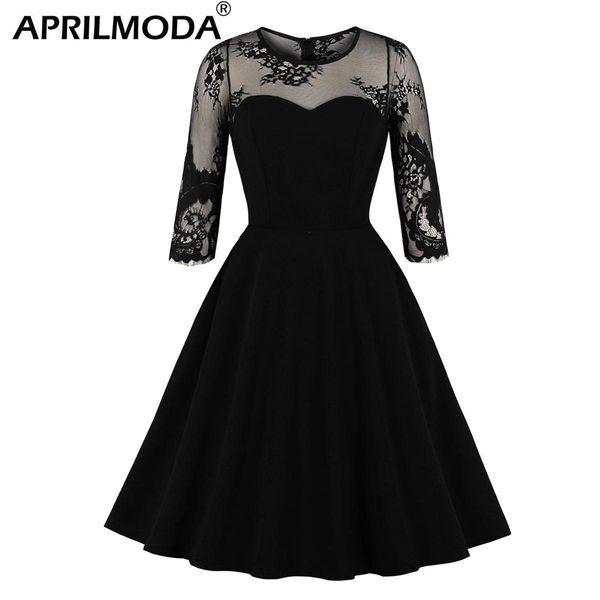 dresses ladies mesh black gothic dress women half sleeve round neck patchwork perspective party swing vintage vestidos, Black;gray
dresses ladies mesh black gothic dress women half sleeve round neck patchwork perspective party swing vintage vestidos, Black;gray
