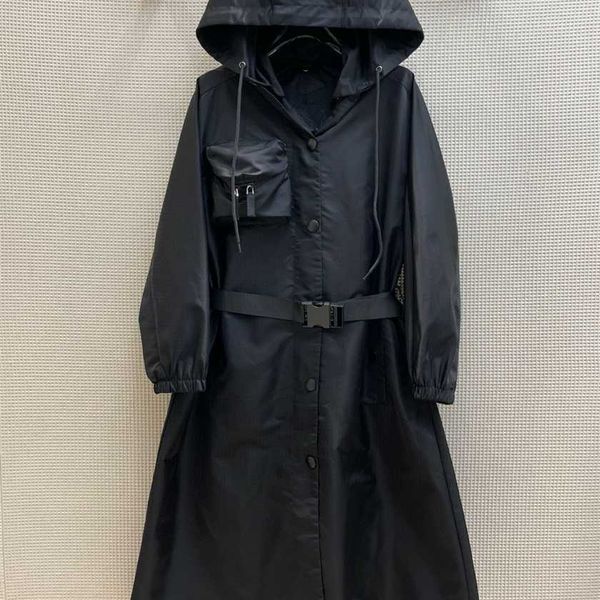 26% off spring home popularity nylon series solid pocket hooded long trench coat women's fashion, Black
26% off spring home popularity nylon series solid pocket hooded long trench coat women's fashion, Black