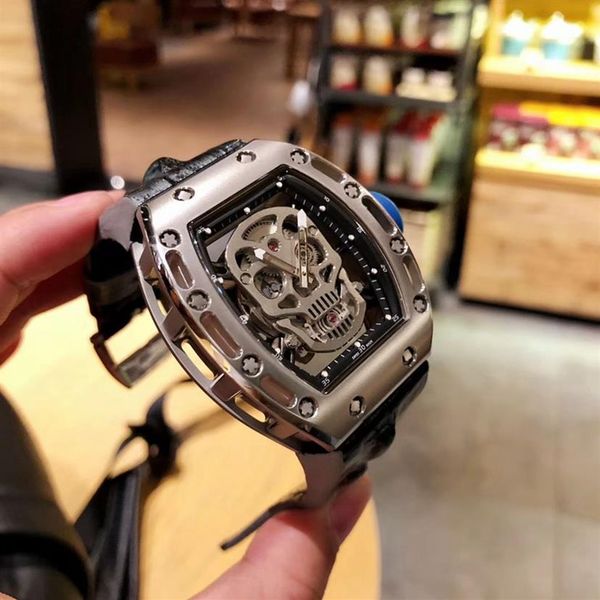 cool men's watch skull head hollow dial original automatic hollow mechanical movement 316 steel case double-sided mineral237p, Slivery;brown
cool men's watch skull head hollow dial original automatic hollow mechanical movement 316 steel case double-sided mineral237p, Slivery;brown