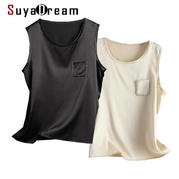 tanks suyadream women silk tanks 92%silk 8%spandex single chest pocket o neck sleeveless vest 2022 spring summer white black chic top, Black;white
tanks suyadream women silk tanks 92%silk 8%spandex single chest pocket o neck sleeveless vest 2022 spring summer white black chic top, Black;white