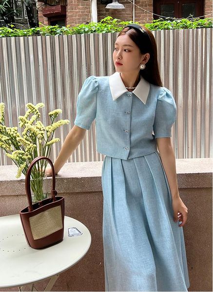 dress retro franse hoge taille jurken set dames zomer nieuwe highend korte mouw temperament jurken twee stuk set rok sets, White
dress retro franse hoge taille jurken set dames zomer nieuwe highend korte mouw temperament jurken twee stuk set rok sets, White