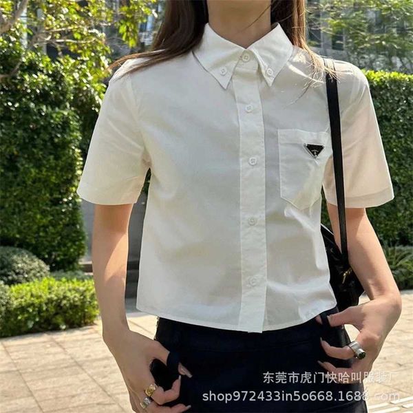 36% off family metal inverted triangle pocket for women's summer new single breasted short casual versatile shirt, White
36% off family metal inverted triangle pocket for women's summer new single breasted short casual versatile shirt, White