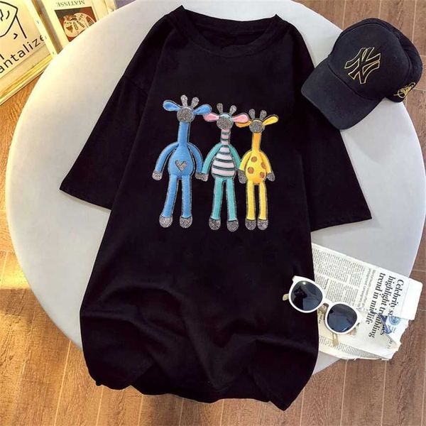 32% off home heavy industry nail beads summer new cartoon diamond loose t-shirt short sleeve temperament couple wear bottom shirt, White
32% off home heavy industry nail beads summer new cartoon diamond loose t-shirt short sleeve temperament couple wear bottom shirt, White