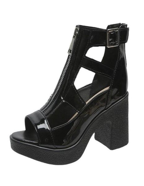 sandals luxury women square high heeled peep toe gladiator sandalias patent leather summer heightening platform elegant shoes9749310, Black
sandals luxury women square high heeled peep toe gladiator sandalias patent leather summer heightening platform elegant shoes9749310, Black