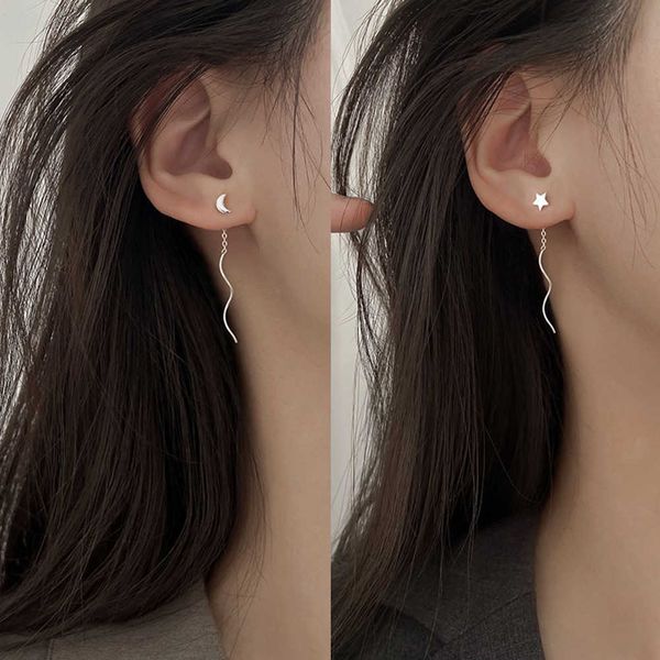 charm asymmetrical earrings silver color star moon tassel long earrings female simple personality earrings shiny jewelry gift ear line aa230, Golden
charm asymmetrical earrings silver color star moon tassel long earrings female simple personality earrings shiny jewelry gift ear line aa230, Golden