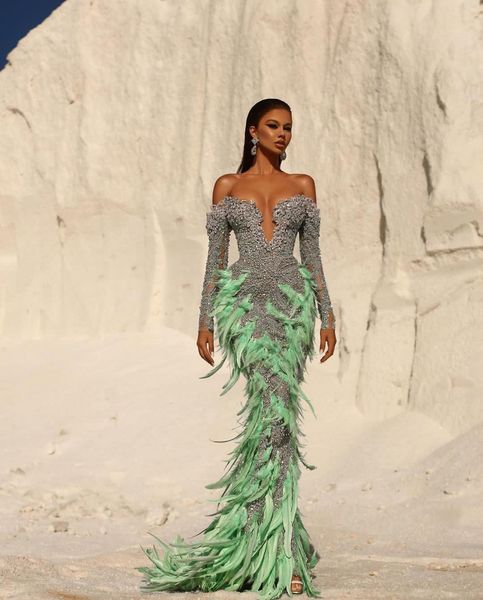 exquisite mermaid evening dresses long sleeves v neck applique sequins floor length 3d lace feather sparkly prom dress formal gown plus size, Black;red
exquisite mermaid evening dresses long sleeves v neck applique sequins floor length 3d lace feather sparkly prom dress formal gown plus size, Black;red