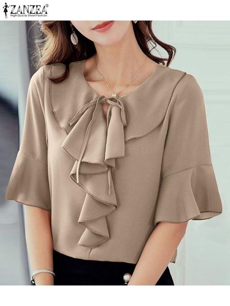 t-shirt zanzea vintage short sleeve 2022 summer women o neck fashion solid blouse casual elegant ruffles party shirt tunic chemise, White
t-shirt zanzea vintage short sleeve 2022 summer women o neck fashion solid blouse casual elegant ruffles party shirt tunic chemise, White