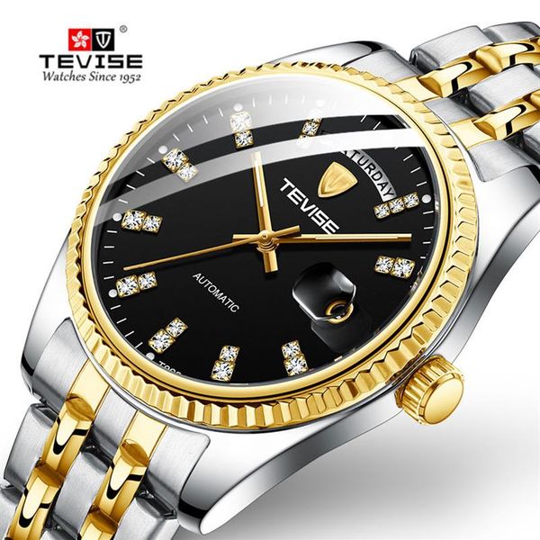 tevise men luxury golden automatic mechanical watch men stainless steel date business wristwatch relogio masculino3043, Slivery;brown
tevise men luxury golden automatic mechanical watch men stainless steel date business wristwatch relogio masculino3043, Slivery;brown