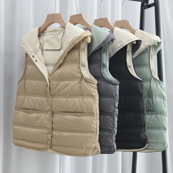 vests 2022 new autumn winter women light white duck down coat female short hooded vest sleeveless puffer jacket outwear lady waistcoat, Black;white
vests 2022 new autumn winter women light white duck down coat female short hooded vest sleeveless puffer jacket outwear lady waistcoat, Black;white