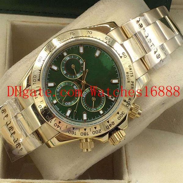 men's 40mm 116508 18k yellow gold green dial bezel bracelet automatic movement mens watch watches226f, Slivery;brown
men's 40mm 116508 18k yellow gold green dial bezel bracelet automatic movement mens watch watches226f, Slivery;brown