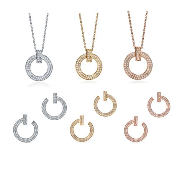 tif new luxury t1 ring pendant necklace women's rose gold necklace earrings jewelry whole2892, Silver
tif new luxury t1 ring pendant necklace women's rose gold necklace earrings jewelry whole2892, Silver