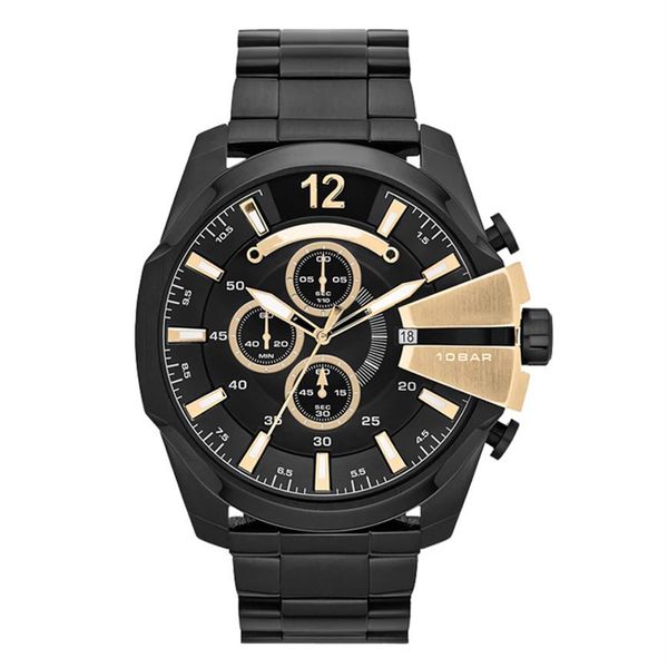 fashion brand men's big case mutiple dials stainless steel band date quartz wrist watch 4338250k, Slivery;brown
fashion brand men's big case mutiple dials stainless steel band date quartz wrist watch 4338250k, Slivery;brown