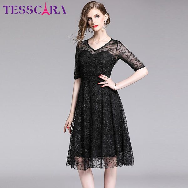 dresses tesscara women summer elegant lace party dress festa female office robe femme fashion designer black mesh vestidos, Black;gray
dresses tesscara women summer elegant lace party dress festa female office robe femme fashion designer black mesh vestidos, Black;gray