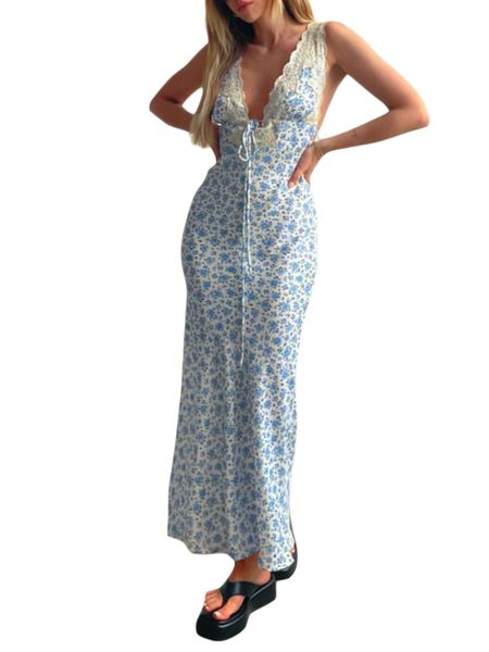 casual dresses lace dresses for women trim patchwork floral print deep v neck backless long dress holiday 230421, Black;gray
casual dresses lace dresses for women trim patchwork floral print deep v neck backless long dress holiday 230421, Black;gray