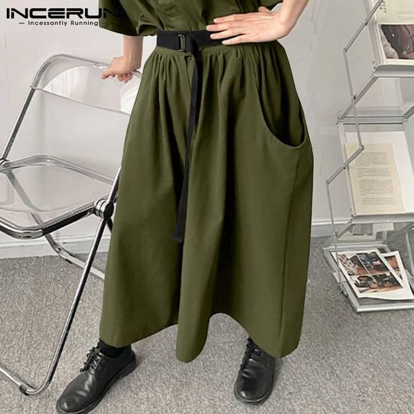 pants 2022 men wide leg pants solid color joggers oversized pockets casual trousers streetwear fashion pantalon with belt incerun 7, Black
pants 2022 men wide leg pants solid color joggers oversized pockets casual trousers streetwear fashion pantalon with belt incerun 7, Black