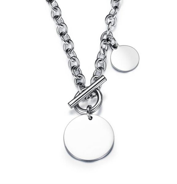 engraving stainless steel personalized disc necklace circle round tag initial necklace with toggle clasp5816510, Silver
engraving stainless steel personalized disc necklace circle round tag initial necklace with toggle clasp5816510, Silver