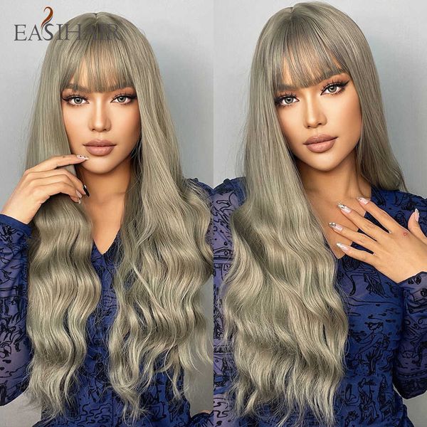 synthetic wigs easihair long wavy light green synthetic wigs with bangs for women daily cosplay purple wig high temperature fiber 230227, Black
synthetic wigs easihair long wavy light green synthetic wigs with bangs for women daily cosplay purple wig high temperature fiber 230227, Black