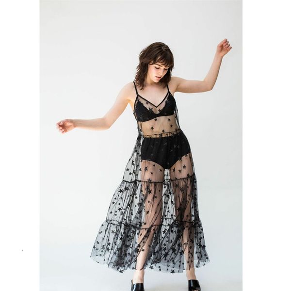 casual dresses women spaghetti straps tulle see through long dresses cover see through baggy ladies stars beach bling long dress 230422, Black;gray
casual dresses women spaghetti straps tulle see through long dresses cover see through baggy ladies stars beach bling long dress 230422, Black;gray