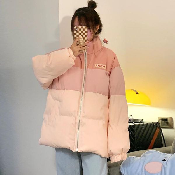 leather women pink down parka jacket winter splicing stand collar waterproof thickening warm duck feather female puffer outwear, Black
leather women pink down parka jacket winter splicing stand collar waterproof thickening warm duck feather female puffer outwear, Black