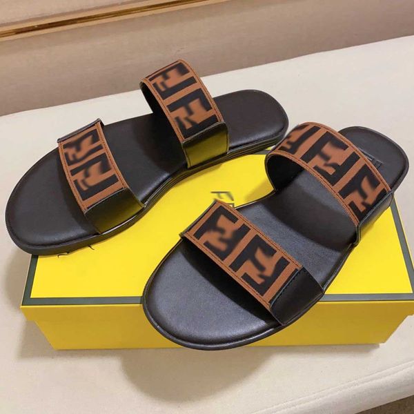 luxury brand fendi men's slipper designer rubber beach stitching canvas shoes flip-flops brown black and white net fashion retro slippe
luxury brand fendi men's slipper designer rubber beach stitching canvas shoes flip-flops brown black and white net fashion retro slippe