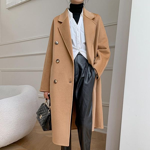fur korean women handmade hepburn long coat doublesided doublebreasted cashmere wool long woolen jacket cashmere coat max, Black
fur korean women handmade hepburn long coat doublesided doublebreasted cashmere wool long woolen jacket cashmere coat max, Black