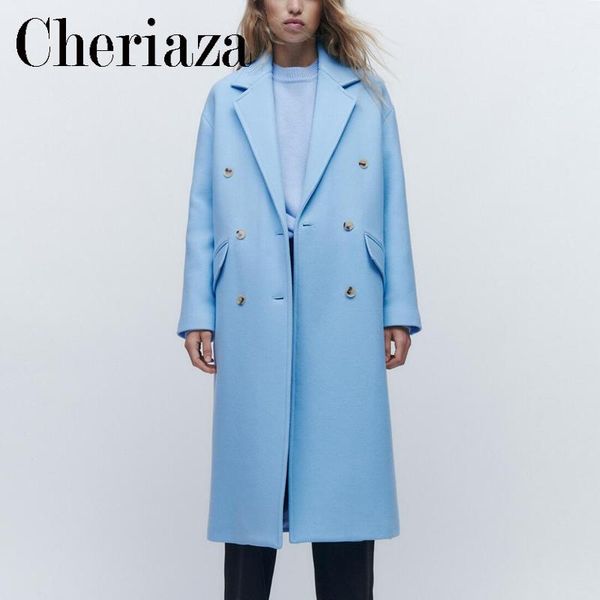 fur cheriaza autumn winter blue doublebreasted tweed coat women casual long sleeve loose solid color woolen coats female outerwear, Black
fur cheriaza autumn winter blue doublebreasted tweed coat women casual long sleeve loose solid color woolen coats female outerwear, Black