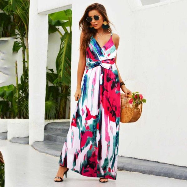 spring and summer dresses womens clothing fashion suspenders printed beach, Black;gray
spring and summer dresses womens clothing fashion suspenders printed beach, Black;gray