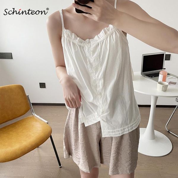 tanks schinteon women sleeveless shirt ruffles sweet tank spaghetti strap casual solid color camis 2022 summer camisole new, Black;white
tanks schinteon women sleeveless shirt ruffles sweet tank spaghetti strap casual solid color camis 2022 summer camisole new, Black;white