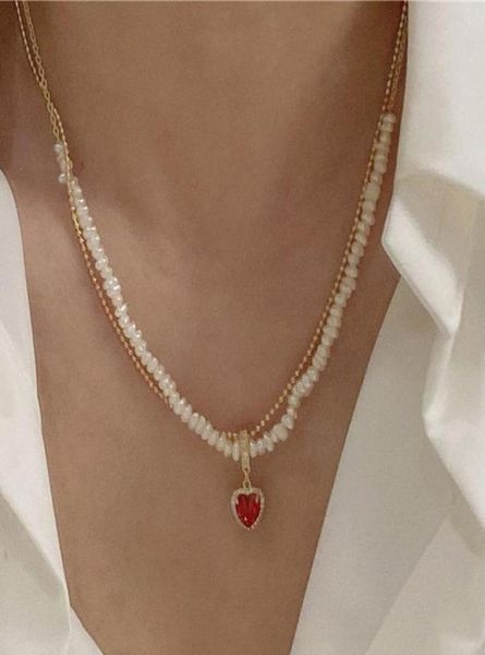 pendant necklaces origin summer sweet fashion cubic zircon red love heart necklace for women doublelayer genuine pearl jewelry2546003, Silver
pendant necklaces origin summer sweet fashion cubic zircon red love heart necklace for women doublelayer genuine pearl jewelry2546003, Silver