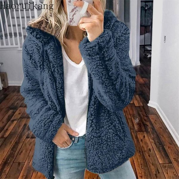 fur women autumn winter jacket female coat causal soft hooded fleece plush warm zipper, Black
fur women autumn winter jacket female coat causal soft hooded fleece plush warm zipper, Black