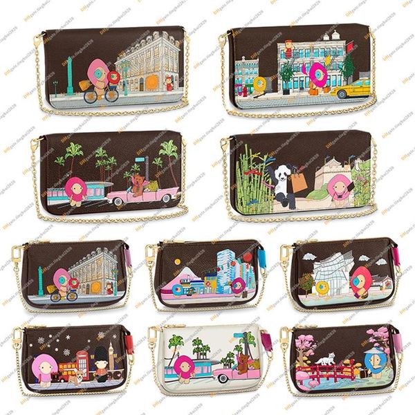 2022 christmas fashion designer mini pochette accessoires chain bag wallet purse silk screen handbag key pouch m817622551, Red;black
2022 christmas fashion designer mini pochette accessoires chain bag wallet purse silk screen handbag key pouch m817622551, Red;black