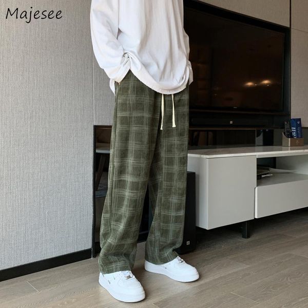 pants casual pants men high street ins fashion wide leg spodnie plaid korean style handsome students corduroy autumn elastic waist new, Black
pants casual pants men high street ins fashion wide leg spodnie plaid korean style handsome students corduroy autumn elastic waist new, Black
