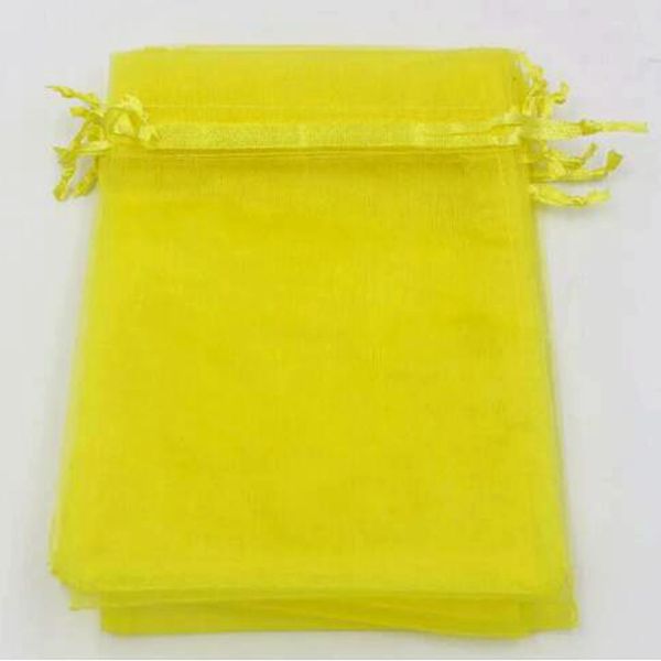 lemon yellow 7x9cm 9x11cm 13x18cm organza jewelry gift pouch bags for wedding favors,beads accessories, Pink;blue