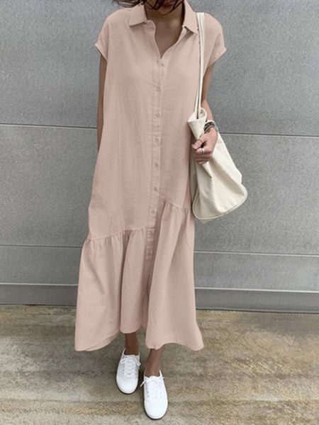 casual dresses women's summer sundress zanzea elegant solid shirt dress short sleeve maxi vestidos female casual lapel robe 230421, Black;gray
casual dresses women's summer sundress zanzea elegant solid shirt dress short sleeve maxi vestidos female casual lapel robe 230421, Black;gray