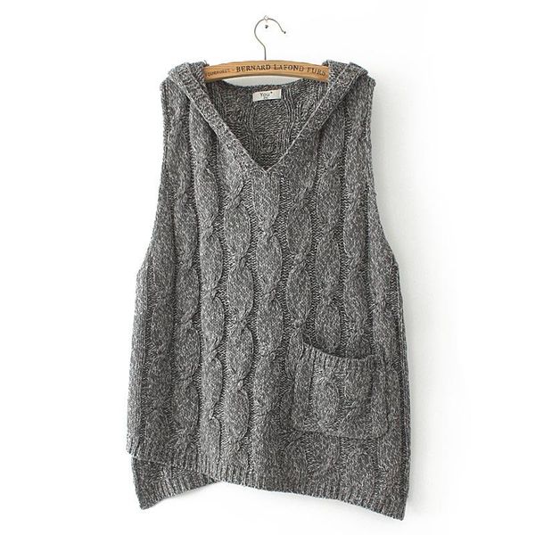 t-shirt autumn women's plus size sweater loose hooded knitted vest twist solid color pullover sleeveless pocket design winter /4xl, Black
t-shirt autumn women's plus size sweater loose hooded knitted vest twist solid color pullover sleeveless pocket design winter /4xl, Black