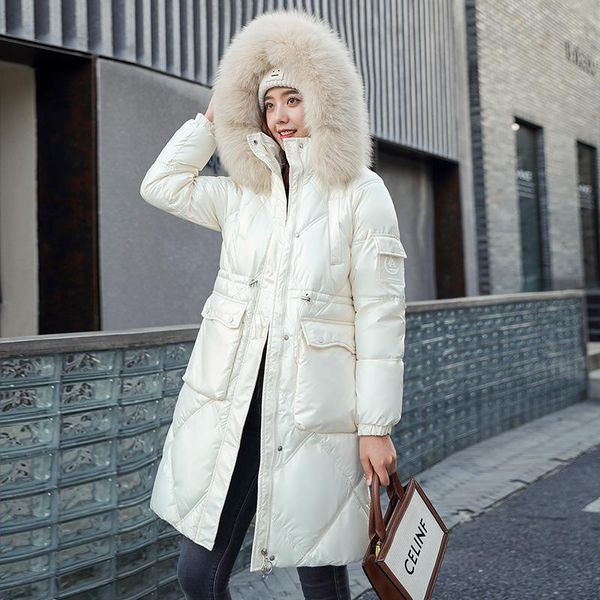 leather winter women long parkas fashion shiny fabric big fur collar hooded thicken windproof parkas coat 2021 fashion outwear parkas, Black
leather winter women long parkas fashion shiny fabric big fur collar hooded thicken windproof parkas coat 2021 fashion outwear parkas, Black