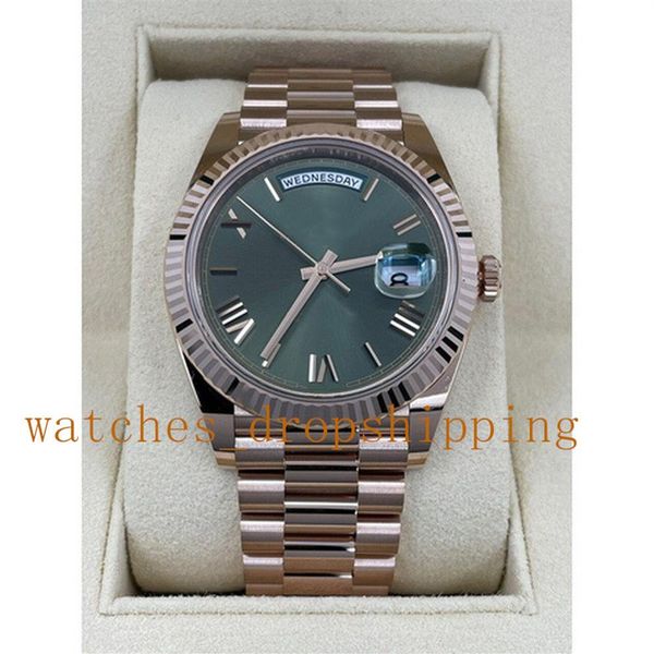 mens watches green roman dial rose gold 41mm daydate automatic mechanical movement ref 228235 oyster stainless steel wristwatches 244o, Slivery;brown
mens watches green roman dial rose gold 41mm daydate automatic mechanical movement ref 228235 oyster stainless steel wristwatches 244o, Slivery;brown