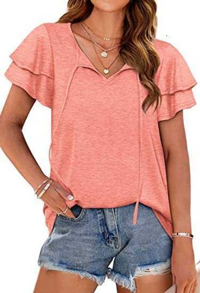 temu spring and summer 2023 new v-neck double sleeve lace up casual women's t-shirt wear, White
temu spring and summer 2023 new v-neck double sleeve lace up casual women's t-shirt wear, White