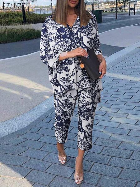 pants zanzea 2022 summer two piece sets women vintage floral printed tracksuit outifits cotton matching sets casual ol work pants sets, White
pants zanzea 2022 summer two piece sets women vintage floral printed tracksuit outifits cotton matching sets casual ol work pants sets, White