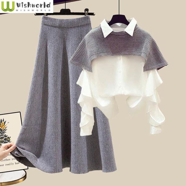 dress spring and autumn suits women's 2022 new style fashion waist closing slim age reducing shawl shirt skirt three piece set, White
dress spring and autumn suits women's 2022 new style fashion waist closing slim age reducing shawl shirt skirt three piece set, White