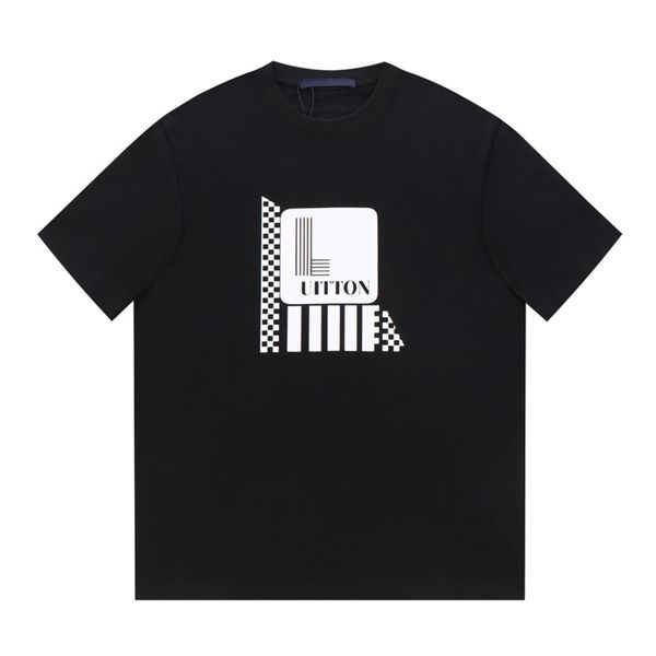 men's and women's t-shirt designer fashion short sleeve colorful monogram print shirt apricot black tee clothing, White
men's and women's t-shirt designer fashion short sleeve colorful monogram print shirt apricot black tee clothing, White