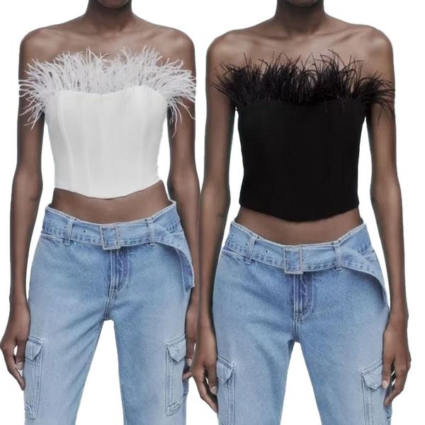 tanks 2022 women's summer new feather corset black and white offtheshoulder slim fit and thin trendy vest, Black;white
tanks 2022 women's summer new feather corset black and white offtheshoulder slim fit and thin trendy vest, Black;white