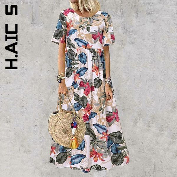 dresses h.aic s women dress new basic floral printed short sleeve beach dress stylish girl vestidos female dresses woman, Black;gray
dresses h.aic s women dress new basic floral printed short sleeve beach dress stylish girl vestidos female dresses woman, Black;gray