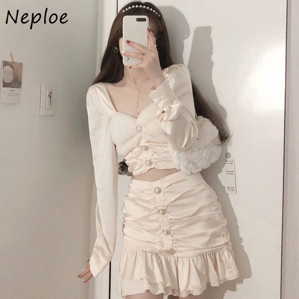 two piece dress neploe elegant spring two piece set women v neck long sleeve draped blouse high waist hip ruffles skirt suit slim 230422, White
two piece dress neploe elegant spring two piece set women v neck long sleeve draped blouse high waist hip ruffles skirt suit slim 230422, White