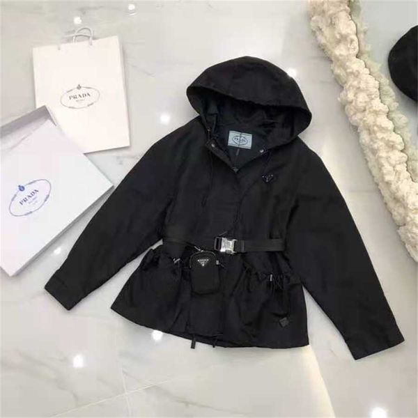 36% off family autumn/winter new classic dark belt bag decoration casual versatile hooded windbreaker coat, Black
36% off family autumn/winter new classic dark belt bag decoration casual versatile hooded windbreaker coat, Black